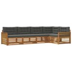 vidaXL Ensemble de canapés d'extérieur 5 Pièces Naturel et Anthracite