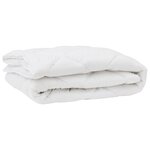 vidaXL Couette avec oreiller 3 pièces Blanc Microfibre