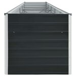 vidaXL Lit surélevé de jardin Acier galvanisé 400x80x77 cm Anthracite