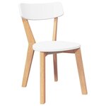 vidaXL Chaises à manger 2 Pièces bois massif caoutchouc