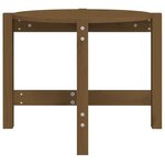 vidaXL Table basse Marron miel Ø 62 5x45 cm Bois massif de pin