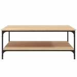 vidaXL Table basse chêne sonoma 100x100x40 cm bois d'ingénierie