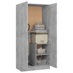 vidaXL Garde-robe Gris béton 82 5x51 5x180 cm Aggloméré