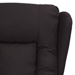 vidaXL Fauteuil électrique de massage Noir Similicuir
