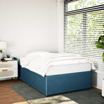 vidaXL Cadre de lit bleu 120x190 cm velours