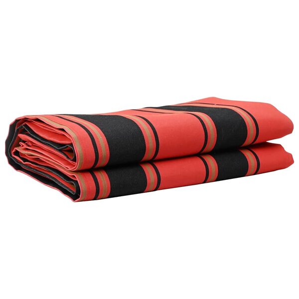vidaXL Toile de rechange pour store banne Orange et noir 10 x 1.6 m
