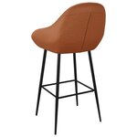 vidaXL Tabourets de bar lot de 2 marron clair similicuir