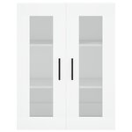 vidaXL Buffet haut Blanc 69 5x34x180 cm Bois d'ingénierie