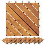 vidaXL Carreau de terrasse 30 Pièces Marron 30 x 30 cm Bois d'acacia