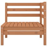 vidaXL Canapé à 2 places de jardin Marron miel Bois de pin solide