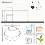 Lechuza jardinière suspendue bola color 23 all-in-one blanc