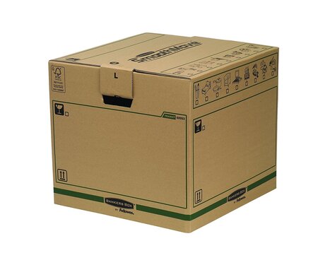 Pack de 5 cartons de déménagment r -kive taille l (l)457 x (p)457 x (h)406 fellowes