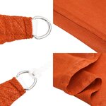 vidaXL Voile d'ombrage 160 g/m² Orange 2 5x2 5 m PEHD