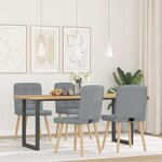 vidaXL Chaises à manger lot de 4 gris clair tissu