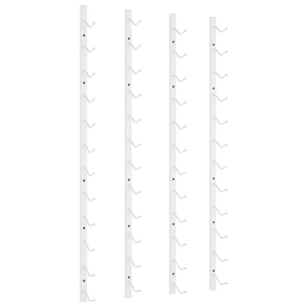 vidaXL Casier à vin mural pour 12 bouteilles 2 Pièces Blanc Fer