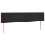 vidaXL Tête de lit à LED Noir 183x16x78/88 cm Velours