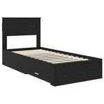vidaXL Cadre de lit Chêne noir 90 x 190 cm Bois d'ingénierie