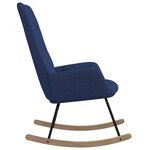 vidaXL Chaise à bascule Bleu Tissu
