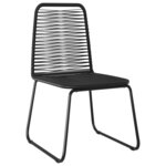 vidaXL Ensemble à manger de jardin 5Pièces PVC résine tressée noir marron