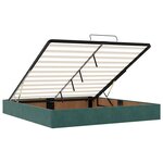 VidaXL Cadre de lit ottoman avec matelas vert foncé 180x200cm velours