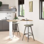 vidaXL Pieds de table de bar Blanc 2 pièces 50 x (100-101) cm Acier