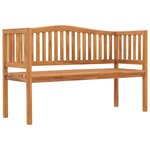 vidaXL Banc de jardin 150 cm Bois de teck solide