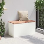 vidaXL Banc de jardin Blanc 80 x 40 x 43 cm Acier