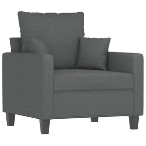 vidaXL Fauteuil Gris foncé 60 cm Tissu