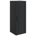 vidaXL Armoire Murale 33 x 34 5 x 90 cm Bois d'ingénierie Noir