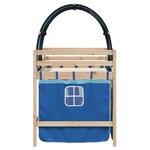vidaXL Lit mezzanine enfants avec tunnel sans matelas bleu 90x190 cm