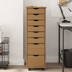 vidaXL Armoire roulante avec tiroirs MOSS bois de pin marron miel