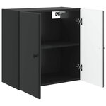 vidaXL Armoire Murale 59 x 31 x 60 cm Bois d'ingénierie Noir