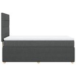 vidaXL Sommier à lattes de lit avec matelas Gris foncé 100x200cm Tissu
