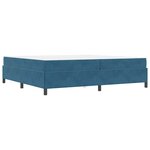 vidaXL Cadre de lit avec matelas Bleu foncé 200 x 200 cm tissu