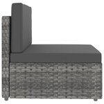 vidaXL Salon de jardin 4 Pièces Résine tressée Gris