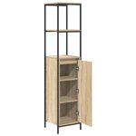 vidaXL Meuble de salle de bain avec étagères chêne sonoma 36x35x165 cm