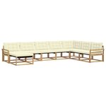 vidaXL Ensemble de canapés d'extérieur 8 Pièces Blanc et crème