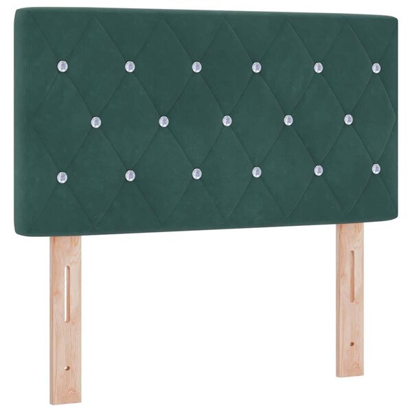 vidaXL Tête de Lit LED Argyle Vert foncé 80 cm Velours