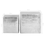 vidaXL Tables basses 2 Pièces Argenté Aluminium