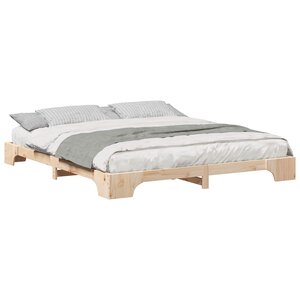 vidaXL Cadre de lit Marron 180 x 220 cm Pin massif