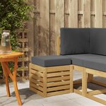 vidaXL Banc de Jardin Blanc 43 x 43 x 45 cm Bois d'Acacia Massif