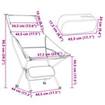vidaXL Chaise de camping pliables lot de 2 noir tissu oxford aluminium