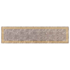 vidaXL Coureur de Tapis MARSA Gris 100 x 400 cm Polyester et PVC