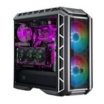 COOLER MASTER MasterCase H500P Gunmetal Mesh ARGB Boîtier PC Gaming (ATX, Panneau en verre trempé, 2x200mm ARGB)