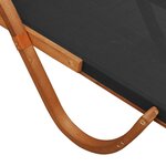 vidaXL Chaise longue avec auvent gris textilène/bois massif peuplier