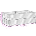 vidaXL Lit surélevé de jardin 196x100x69 cm acier corten