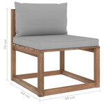 Vidaxl salon palette de jardin 6 pièces et coussins bois de pin imprégné