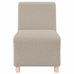 vidaXL Canapé modulaire sans accoudoirs Gris clair 55 cm Tissu imitation laine bouclée