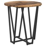 vidaXL Ensemble de tables d'appoint 2 Pièces Bois ancien et noir