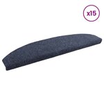 vidaXL Tapis d'escalier auto-adhésifs 15 Pièces Bleu 80 x 24 5 x 3 5 cm